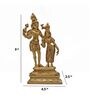Gold Brass Laxmi Narayan Statue Lord Vishnu Goddess Lakshmi Idol