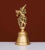Gold Brass Lord Krishna Bell Hand Held Pooja Ghanti
