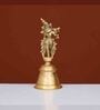 Gold Brass Lord Krishna Bell Hand Held Pooja Ghanti