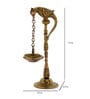 Gold Brass Parrot Lamp With Hanging Diya