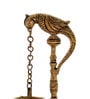 Gold Brass Parrot Lamp With Hanging Diya