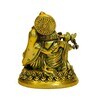 Gold Brass Radha Krishna Sitting Idol