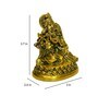 Gold Brass Radha Krishna Sitting Idol