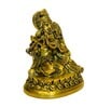 Gold Brass Radha Krishna Sitting Idol