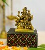 Gold Brass Shiv With Family Idol