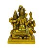 Gold Brass Shiv With Family Idol
