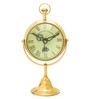 Glob Gold Brass Table Clock