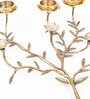 Leaf Palm Set Of 5 Gold Brass Table Tea Light Holder