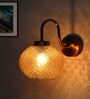 Gold Brass Wall Sconce Diamond Glass Shade Fixture