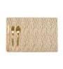 Golden Brianna Rectangular Textured PVC Dining Table Placemat