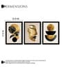 Gold & Black Abstract Wall Art Framed Set of 3