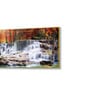 Gold Canvas Framed Autumn Cascade Nature's Vibrant Symphony Wall Painting(24X48 Inch)