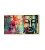 Canvas Framed Buddha Head Wall Painting