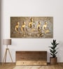 Canvas Framed Buddha Painting with Disciples Wall Painting