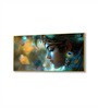 Gold Canvas Framed Divine Krishna: Essence of Love Wall Painting(24X48 Inch)
