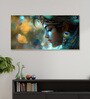 Gold Canvas Framed Divine Krishna: Essence of Love Wall Painting(24X48 Inch)