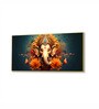 Gold Canvas Framed Divine Lord Ganesa in oral aesthetic Wall Painting