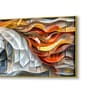 Gold Canvas Framed Exquisite White Horse with Mane Wall Painting(12X24 Inch)