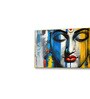 Gold Canvas Framed Radiant Serenity: Shiva's Essence Wall Painting(18X36 Inch)