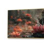 Gold Canvas Framed Serene Ganesha on Lotus Blossom Wall Painting