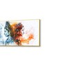 Gold Canvas Framed Shiva's Colorful Duality Wall Painting(18X36 Inch)