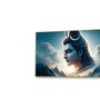 Gold Canvas Framed Vibrant Lord Shiva Divine Art Wall Painting(12X24 Inch)
