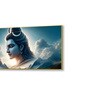 Gold Canvas Framed Vibrant Lord Shiva Divine Art Wall Painting(24X48 Inch)
