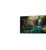 Gold Canvas Framed Woodland Waterfall Serenity Wall Painting(18X36 Inch)