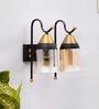 Gold Cassis Dual Light Glass & Metal Wall Light