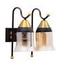 Gold Cassis Dual Light Glass & Metal Wall Light