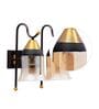 Gold Cassis Dual Light Glass & Metal Wall Light