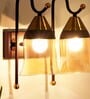 Gold Cassis Dual Light Glass & Metal Wall Light