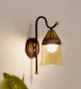 Healy Brown Metal and Glass Wall Sconces