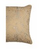 Gold Textured Chanderi Silk 16 x 16 Inch Embroidered Cushion Cover