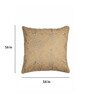 Gold Textured Chanderi Silk 16 x 16 Inch Embroidered Cushion Cover