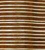 Gold Chenille Striped 9 Ft Light Filering Eyelet 2 Door Curtains