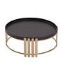 Classic Gold and Black Metal Cake Stand