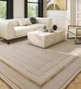 Gold Solid Polypropylene 6 ft X 9 ft Machine Made Carpet