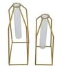 Gold Color Geometrical Set Of 2 Vase With Test Tube