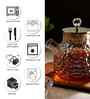 Gold Coloured Borosilicate Kettle In Stone Designed Set of 1