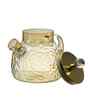Gold Coloured Borosilicate Kettle In Stone Designed Set of 1