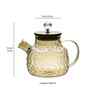 Gold Coloured Borosilicate Kettle In Stone Designed Set of 1