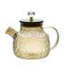 Gold Coloured Borosilicate Kettle In Stone Designed Set of 1