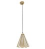 Gold Conical Stained Glass Single-Light Ceiling Pendant Hanging