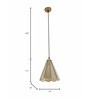 Gold Conical Stained Glass Single-Light Ceiling Pendant Hanging
