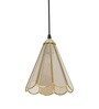 Gold Conical Stained Glass Single-Light Ceiling Pendant Hanging