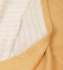 Yellow Aloevera Double Cloth Striped 300 GSM Bath Towel