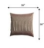 Brown Woven Cotton Blend 16 x 16 Inches Cushion Cover
