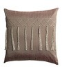 Brown Woven Cotton Blend 16 x 16 Inches Cushion Cover