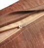 Brown Woven Cotton Blend 16 x 16 Inches Cushion Cover